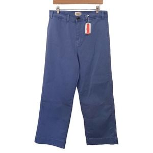 NWT Marine Layer Bridget Slim Wide Leg Crop In Marlin Size 10
